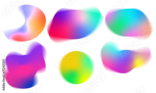 Gradient background. Abstract vector watercolor form isolated on transparent background. Vibrant color blending design template