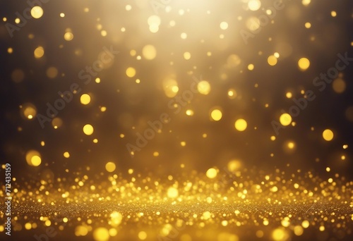 Yellow glow particle abstract bokeh background