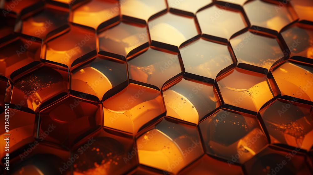 abstract golden hexagon background abstract golden hexagon background