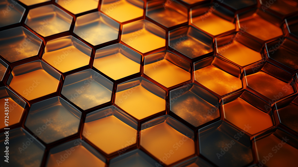 abstract golden hexagon background abstract golden hexagon background