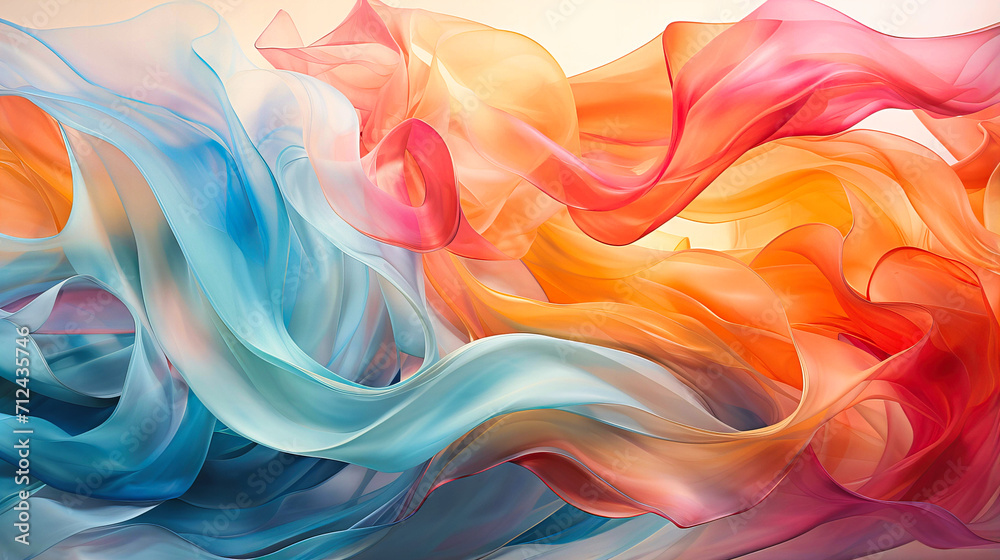Artistic Liquid Creation: Abstract Background with Blue and Pink Patterns, Flowing Textures, and Creative Design