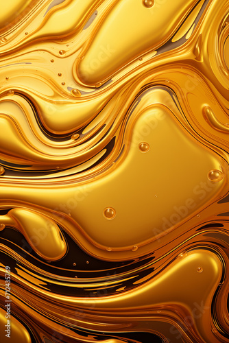 abstract background of liquid wavy gold surface