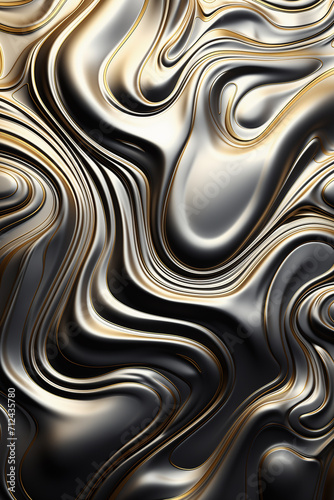 black and gold abstract liquid  background