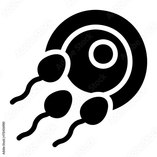 fertilization glyph icon