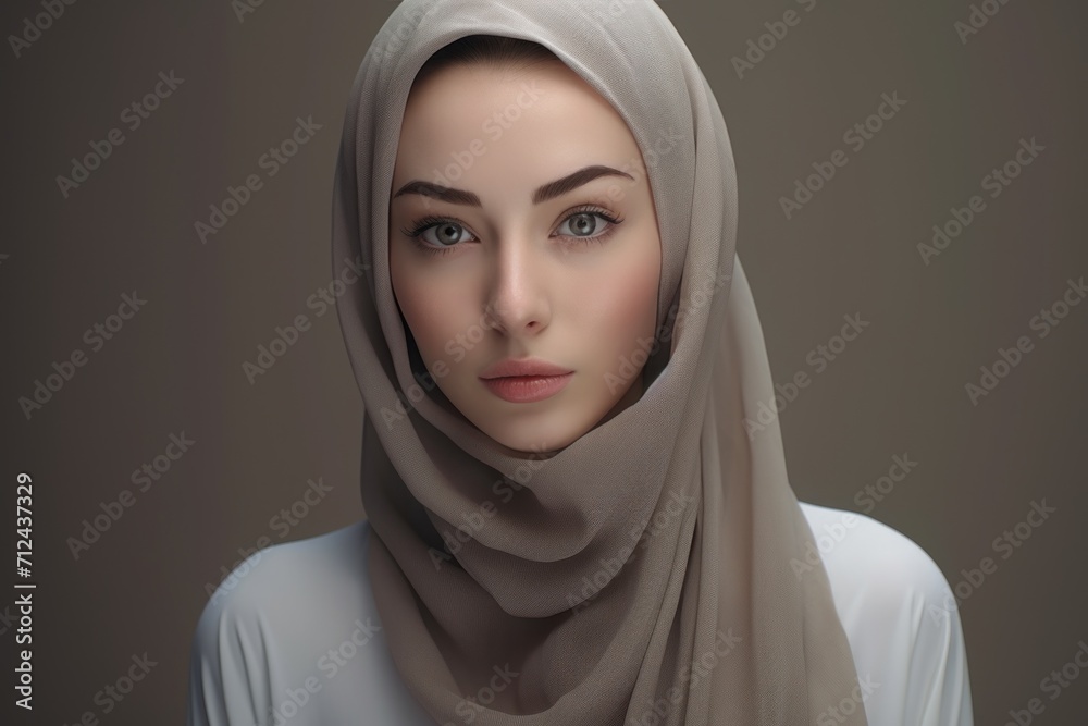 Close up portrait of young muslim woman in burqa Close up portrait of young muslim woman in burqa