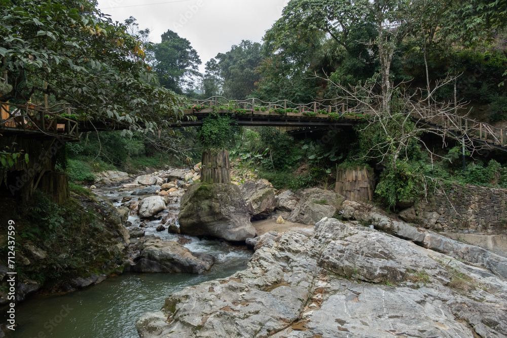 Cat Cat Waterfall locate on Cat Cat Village, Sa Pa District, Northern Vietnam Cat Cat Waterfall locate on Cat Cat Village, Sa Pa District, Northern Vietnam