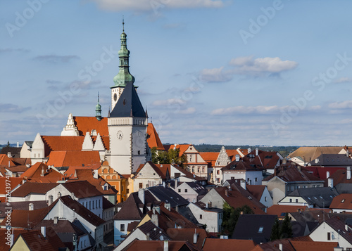 Konstfotografi Tabor, Czech Republic. Cityscape historical Tabor in Bohemia,