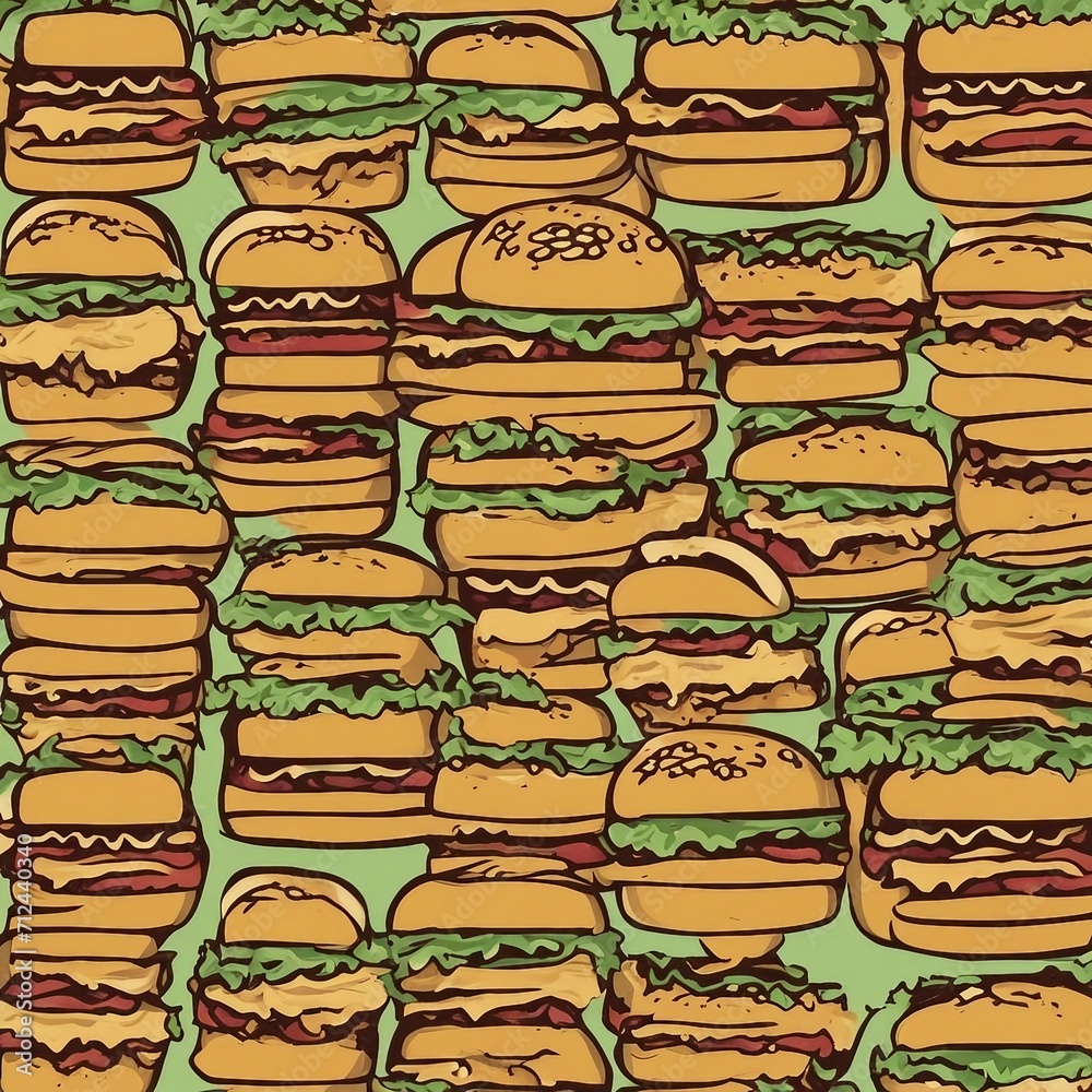 hamburger pattern illustration background hamburger pattern illustration background