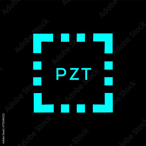 PZT Letter logo design template vector. PZT Business abstract connection vector logo. PZT icon circle logotype.

