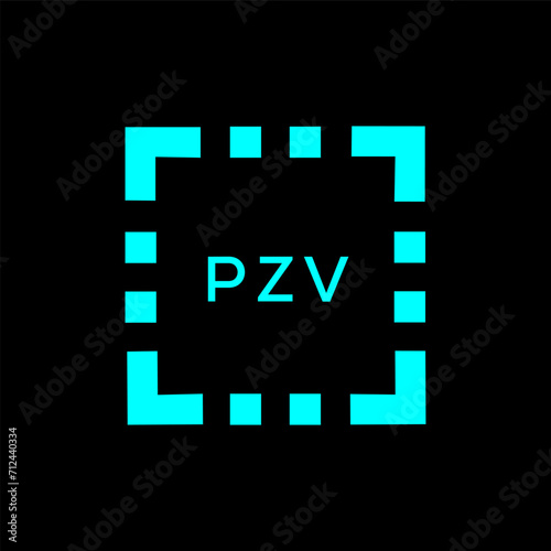 PZV Letter logo design template vector. PZV Business abstract connection vector logo. PZV icon circle logotype.
