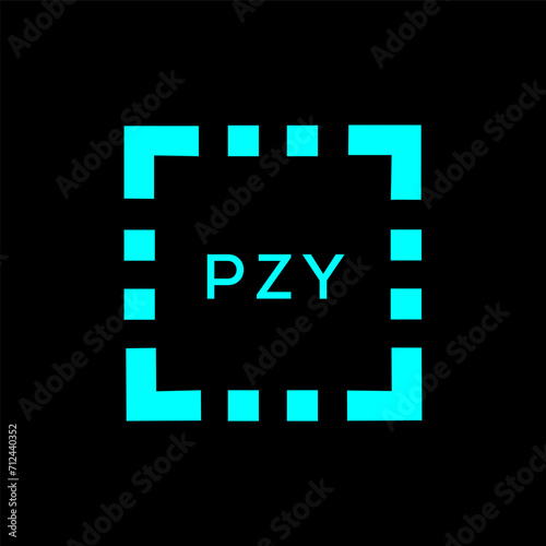 PZY Letter logo design template vector. PZY Business abstract connection vector logo. PZY icon circle logotype.
