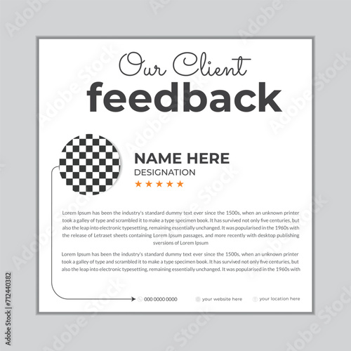 Client Feedback design and template, testimonial mockup design 