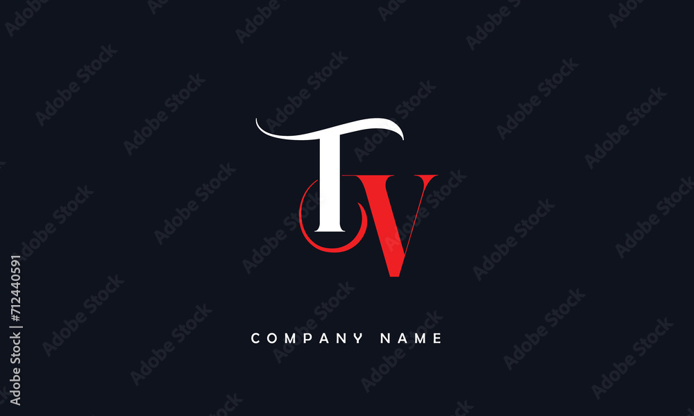VT, TV, V, T Abstract Letters Logo Monogram VT, TV, V, T Abstract Letters Logo Monogram