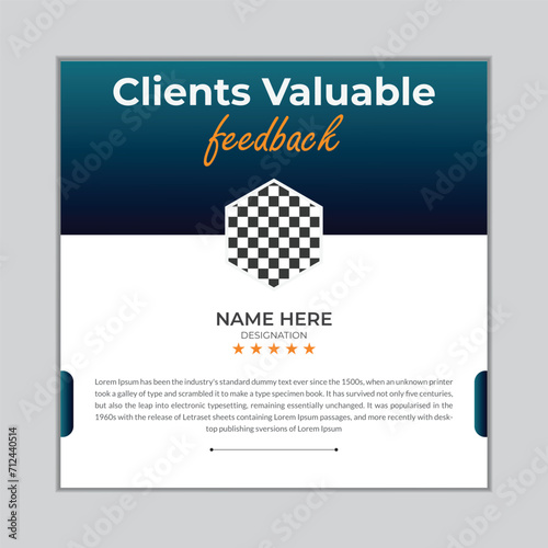 Clients Valuable feedback design with mockup full editable file
