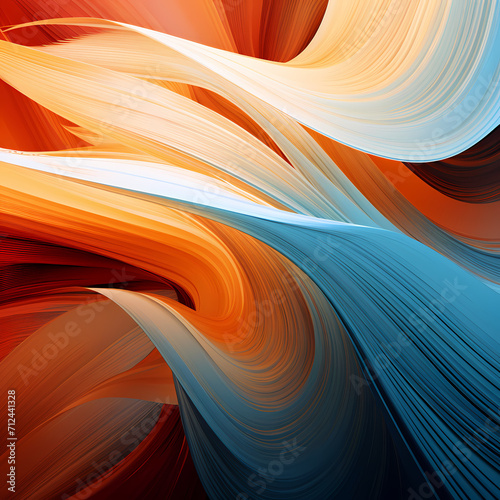 Abstract digital artwork with flowing lines. © Cao