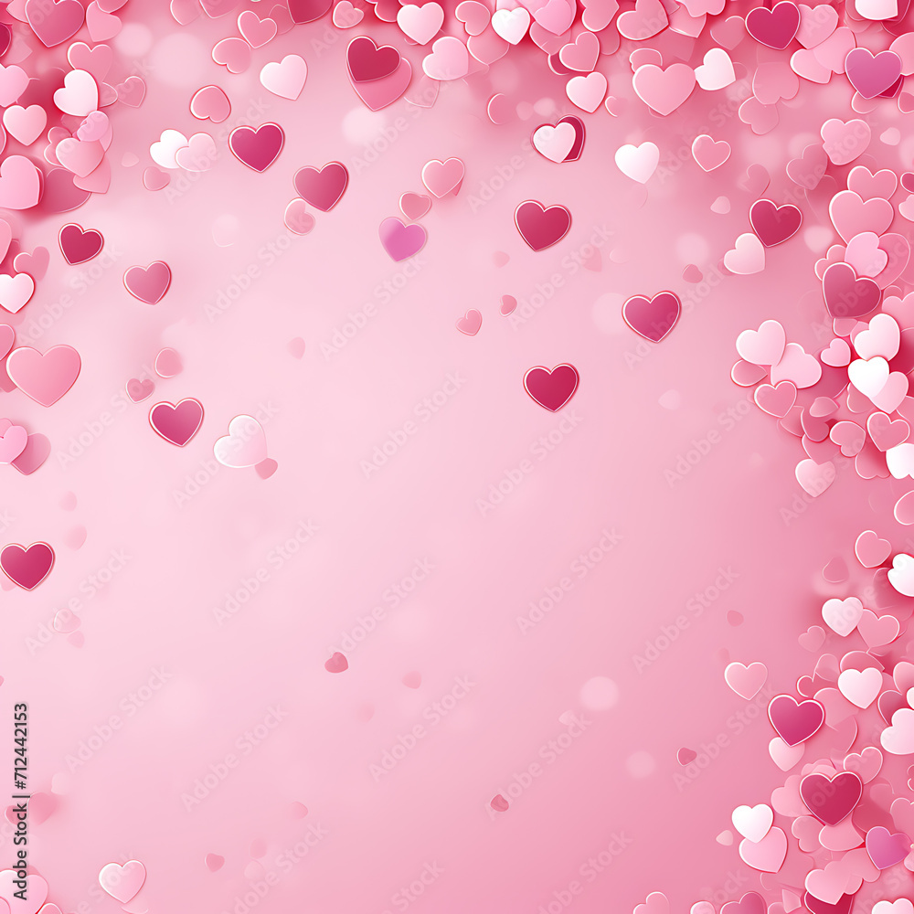 pink background with hearts