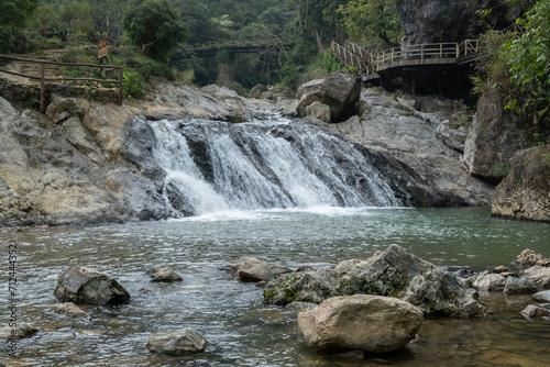 Cat Cat Waterfall locate on Cat Cat Village, Sa Pa District, Northern Vietnam