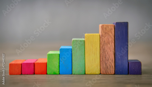 blocks on a wooden background