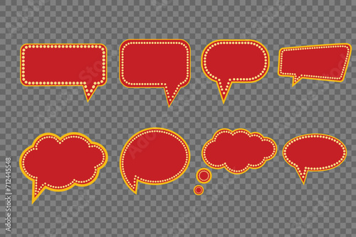 speech or conversation bubble icon with billboard concept in vector