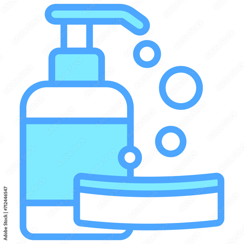 Soap blue dual tone color icon, relate to housekeeping. use for UI or UX kit, web and app development. Soap blue dual tone color icon, relate to housekeeping. use for UI or UX kit, web and app development.