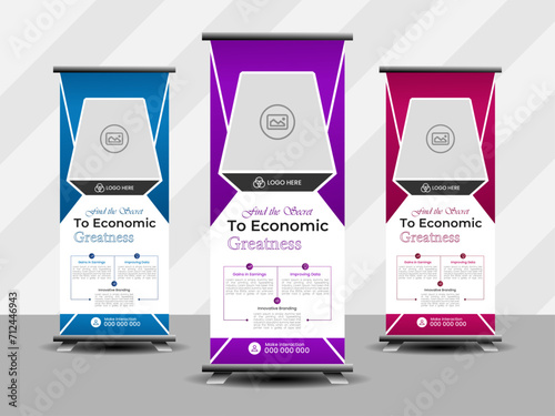 New Stylish Roll Up Design, Business Roll Up Banner Design, 2024 Roll up Design