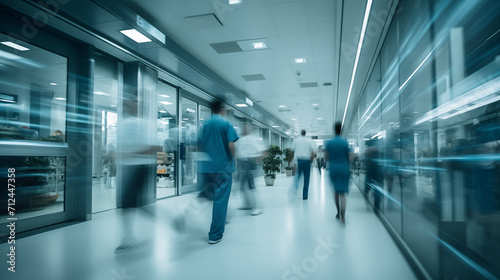 Dynamic Capture of a Busy Hospital Corridor with Motion Blur