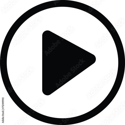 Play button icon vector illustration