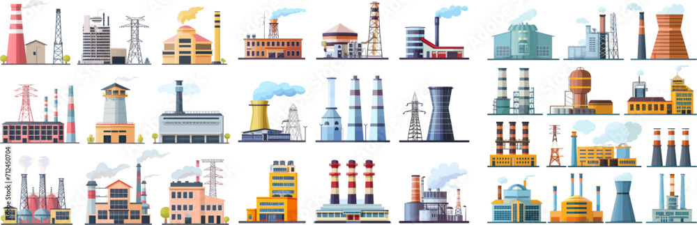 Set of power stations and plants for energy generation.