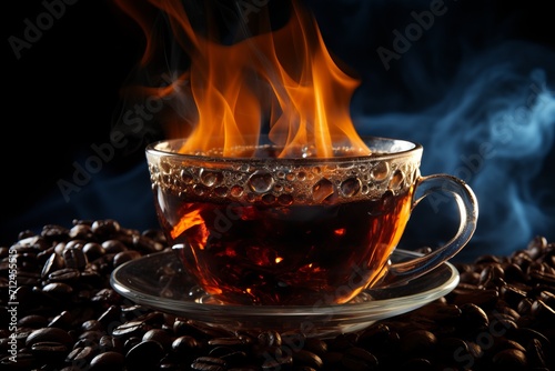 Aromatic and Invigorating. Freshly Roasted Coffee Beans for a Steaming Cup of Delicious Coffee.