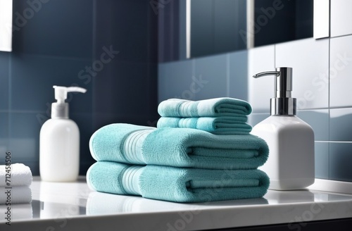 Stack of towels.personal hygiene concept