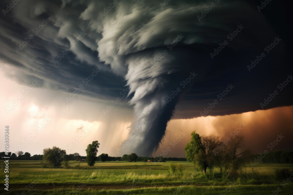 The Storm's Roar: A Spectacular Category Tornado Display The Storm's Roar: A Spectacular Category Tornado Display