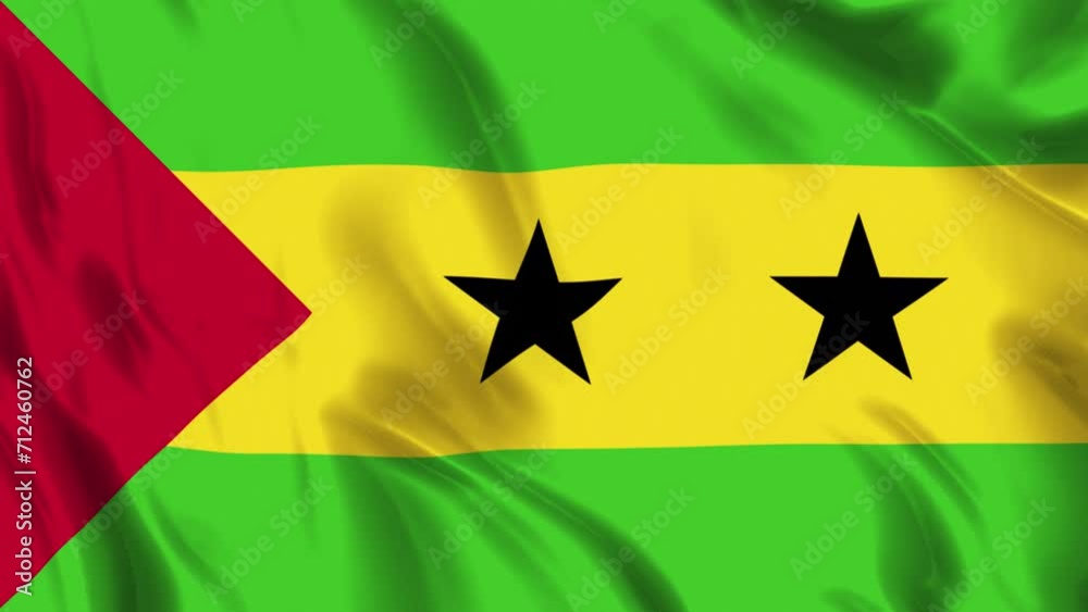 Sao Tome and Principe Flag Waving Loop Sao Tome and Principe Flag Waving Loop