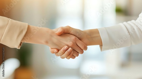 Two People Shaking Hands in a Business Deal Concept Generative AI