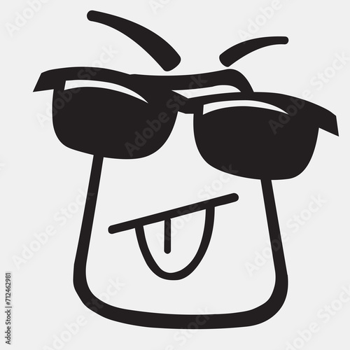 Cartoon faces. Expressive eyes and mouth, smiling, crying and surprised character face expressions. Caricature comic emotions or emoticon doodle. Isolated vector illustration icons 