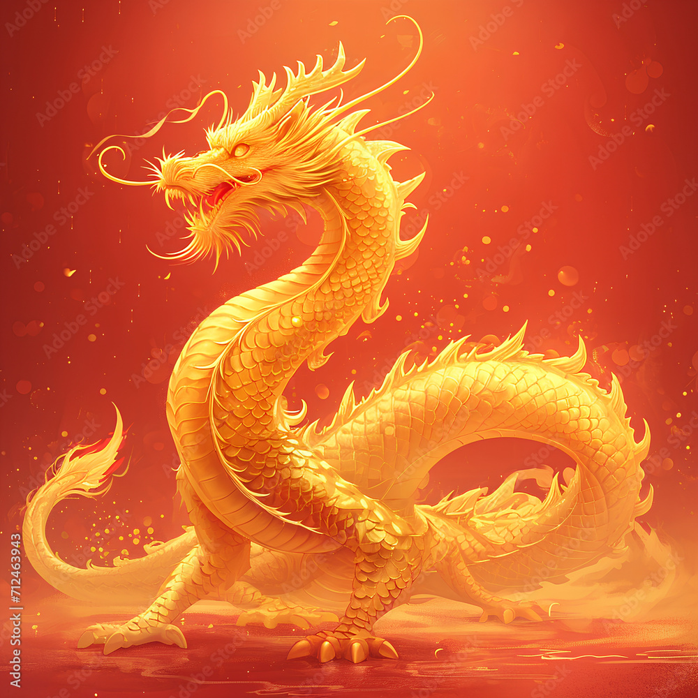 chinese new year golden dragon, lunar of the year chinese new year golden dragon, lunar of the year