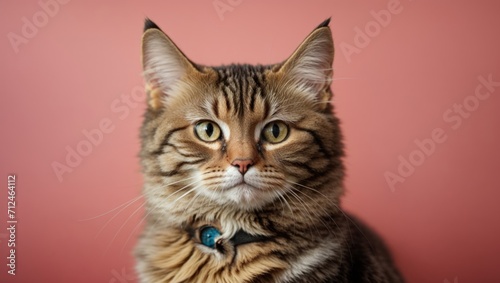 Portrait of a red cat against the background © UniquePicture