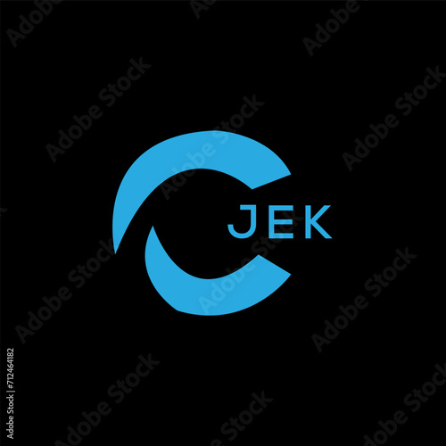 JEK Letter logo design template vector. JEK Business abstract connection vector logo. JEK icon circle logotype.
 photo