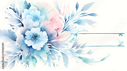 Watercolor Floral Design with Space for Text © HappyKris