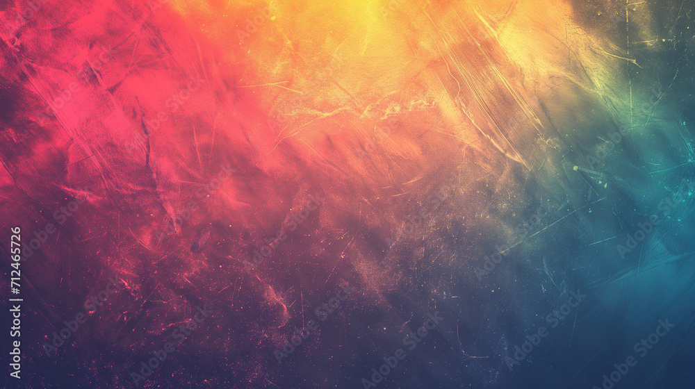 Abstract trendy fluid motion gradient blurred grainy background texture. Colorful digital Grain Texture overlay,  retro gradient background with grain texture, Ai generated image 