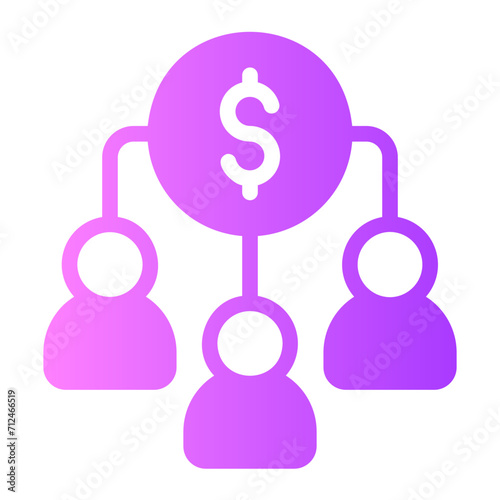 crowdfunding gradient icon