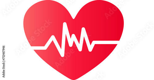heartbeat line vector icon