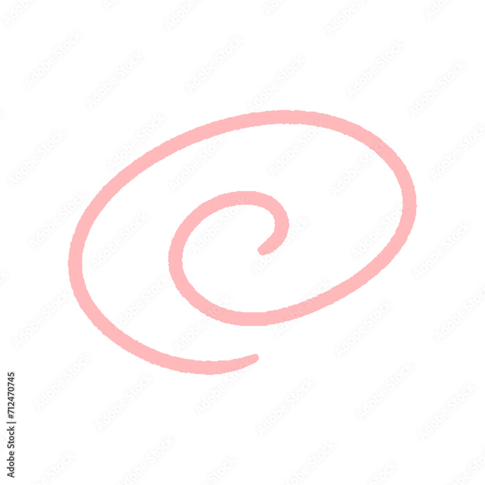 手書きのピンク色の二重丸 -  正解･とても良い･重要のイメージ素材