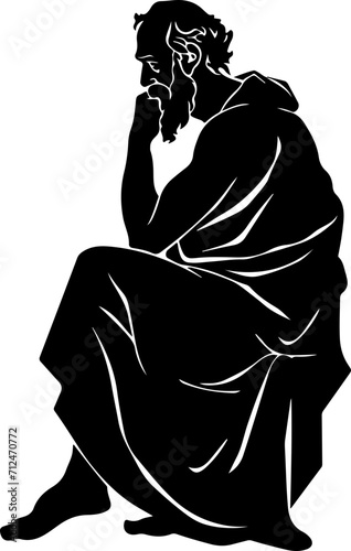 silhouette of a philosopher
