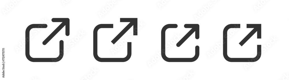 External link icon. Share interface button. Page open in the new window. Vector illustration. External link icon. Share interface button. Page open in the new window. Vector illustration.
