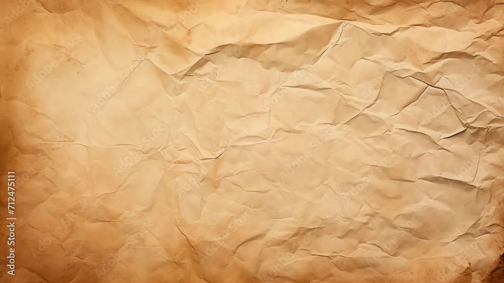 Fototapeta premium Textured Tales: Greasy Stains on Crumpled Paper