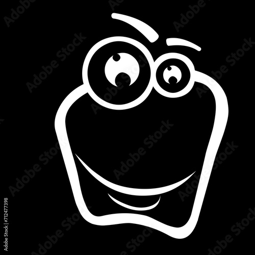 Cartoon faces. Expressive eyes and mouth, smiling, crying and surprised character face expressions. Caricature comic emotions or emoticon doodle. Isolated vector illustration icons 