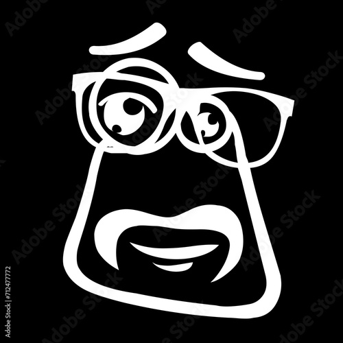 Cartoon faces. Expressive eyes and mouth, smiling, crying and surprised character face expressions. Caricature comic emotions or emoticon doodle. Isolated vector illustration icons 