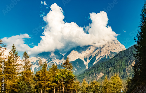 Alpine summer view at the famous Fernpass, Nassereith, Biberwier, Tyrol, Austria