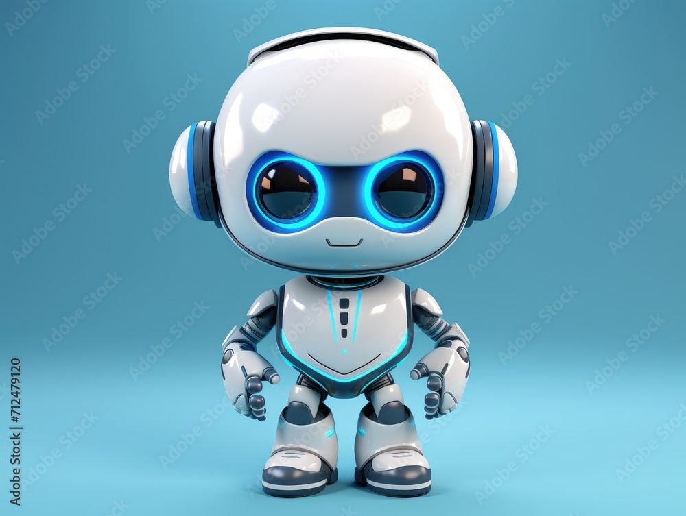Customer support service 3d Chatbot. Neural network, AI servers and robots technology. Artificial intelligence Chat Bot answer user