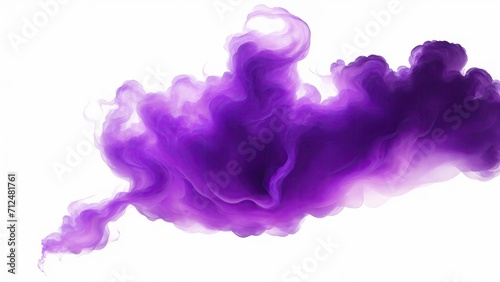 Purple fire flame smoke cloud texture isolated on white background